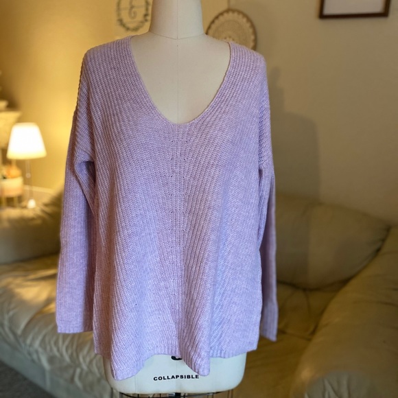 Marine Layer Elisa Pullover Knit lilac Sweater - Picture 6 of 12